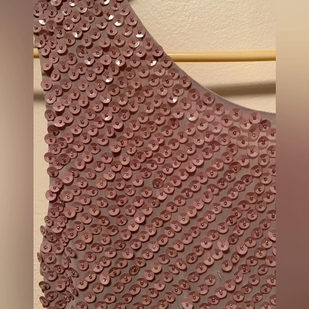 Alice & Olivia Dusty Rose Sequin Dress - Picture 3 of 13